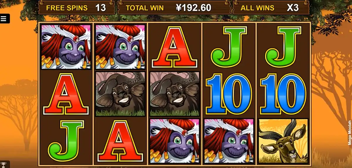 Bonus spins in Mega Moolah