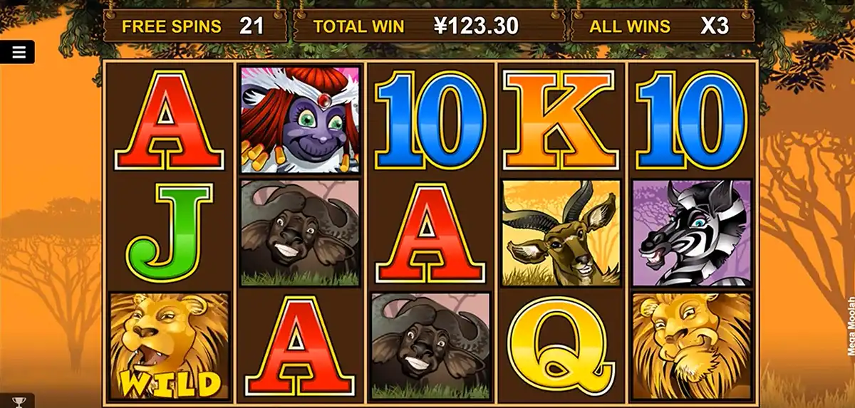 Mega Moolah slot for free